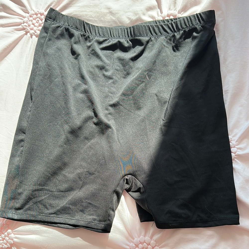 SHEIN Black Bike Shorts Smooth Stretchy Fabric